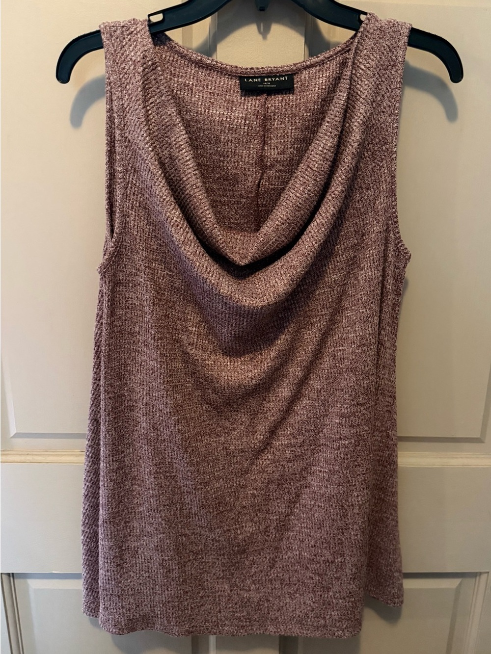 Lane Bryant Mauve Sleeveless Cowl Neck Sweater Tank